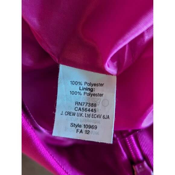 J.Crew Womens Bright Pink Mini Skirt Size 00 100% Polyester Pleated Design Dry C - Picture 4 of 5